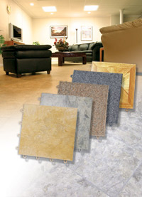 Basement Flooring in a home in Hamburg, New York