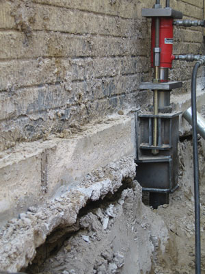 Commercial Push Pier Installation in East Amherst
