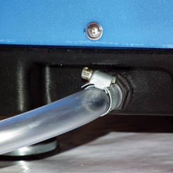 A self-draining crawl space dehumidifier connected to a sump pump system in Alden