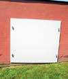 head-on view of one of our doors installed in Attica for crawl spaces