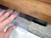 Clear plastic vapor barrier covering for block walls in Buffalo, Niagara Falls, Lockport