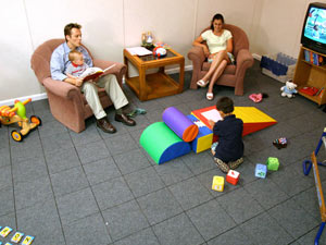 Waterproof basement flooring installed in a family room in Depew, New York