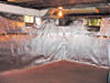 radiant heat barrier with vapor barrier for basement walls ready for finishing in Angola