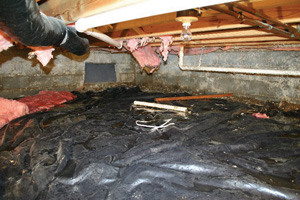 Crawl Space Repair Before in Buffalo