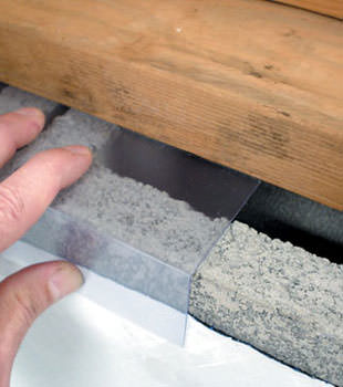 Block wall clear covering for wet crawl spaces in Depew