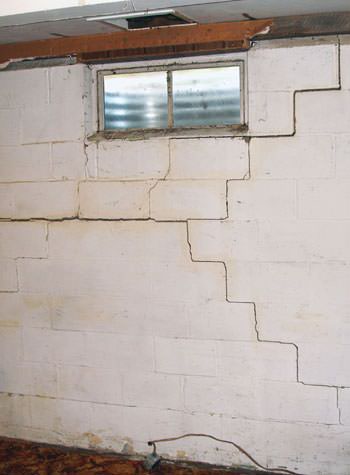 severe bowing and buckling of foundation walls in Orchard Park