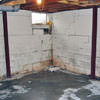 Rusted, corroded i-beams found with a failing foundation in a Akron home.