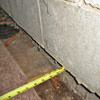 Foundation wall separating from the floor in Eden home