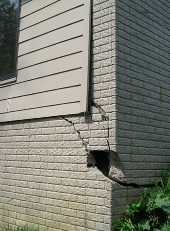 severe cracking of structural walls in Penfield