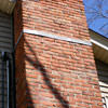 A tilting chimney on a Gowanda home with a leaning, tilting chimney that was temporarily repaired.