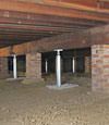 crawl space jack posts installed in Western New York