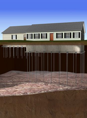 foundation helical pier system drawing