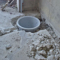 Placing a sump pit in a Lewiston home