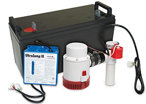 a battery backup sump pump system in Grand Island