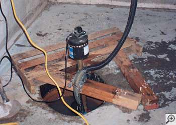 A Alden sump pump system that failed and lead to a basement flood.