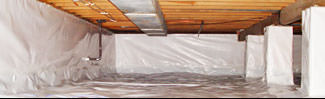 an encapsulated crawl space system in Hamburg