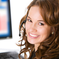 A basement waterproofing customer service specialist in Henrietta scheduling an appointment.