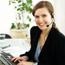 A disaster restoration customer service expert in Tonawanda manning the phones
