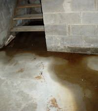 Flooding floor cracks by a hatchway door in Cheektowaga, West Seneca, Dunkirk