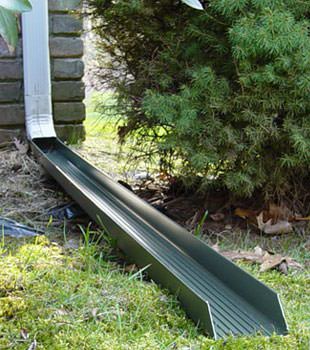 Gutter downspout extension installed in Collins